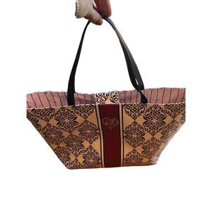 Brighton My Sweet Valentine Pink Black & Burgundy Coated Canvas Tote